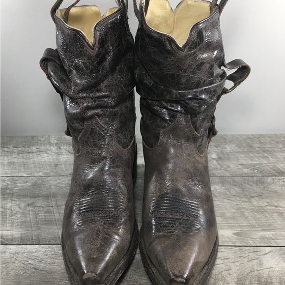 Double H HH Sonora DH5224 Distressed Leather Cowboy Western Slouch Women Boots 8 - Picture 4 of 11
